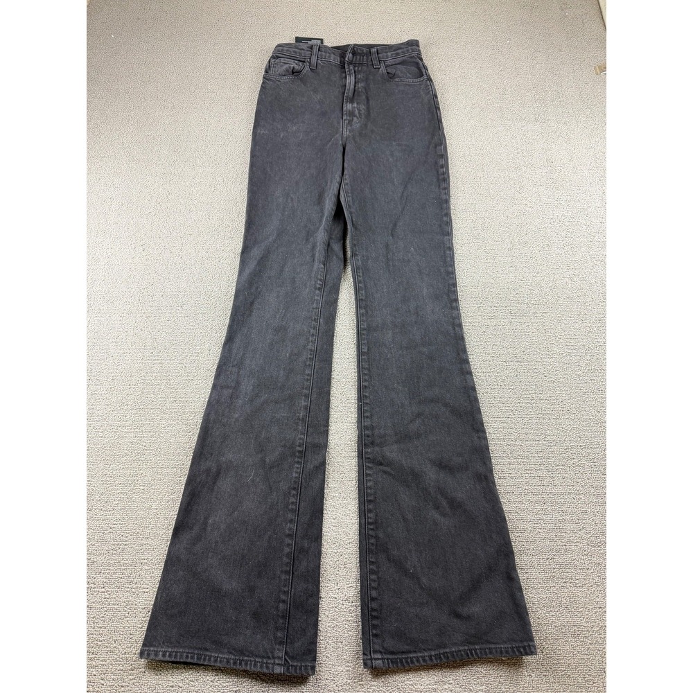 J Brand Jeans Women 25 Black 1219 Runway Boot Bootcut Super High Rise Streetwear